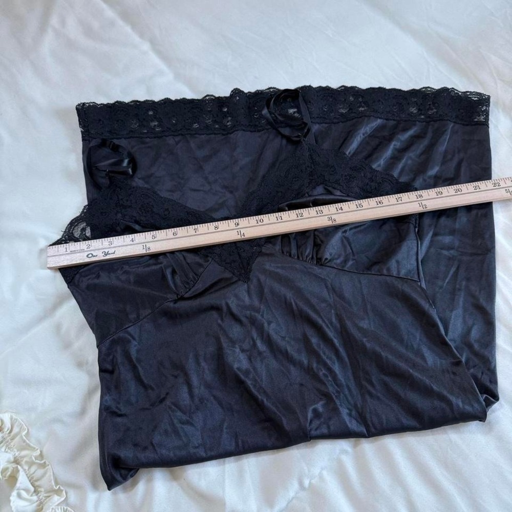 black lace slip 90s black lace slip size 38 - Picture 4 of 5
